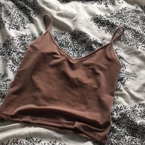 Pink velvet tank top